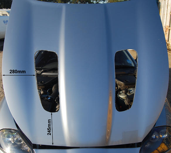 ABS Plastic Bonnet Air Vent Car Modified Parts Fits for Jaguar XKR XK8 SI-AT26112 Qiilu Hood Vents 