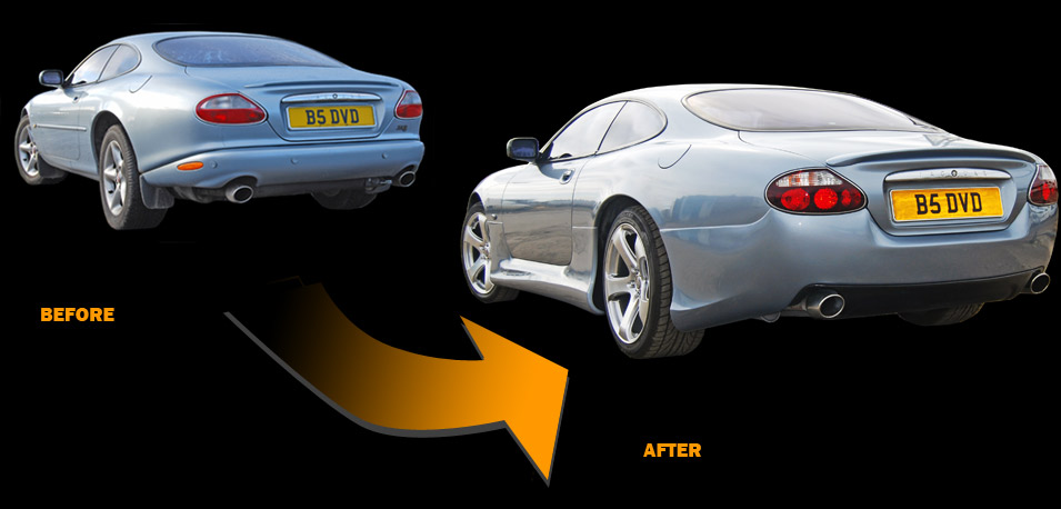 Jaguar body kit before and after XK8 X100