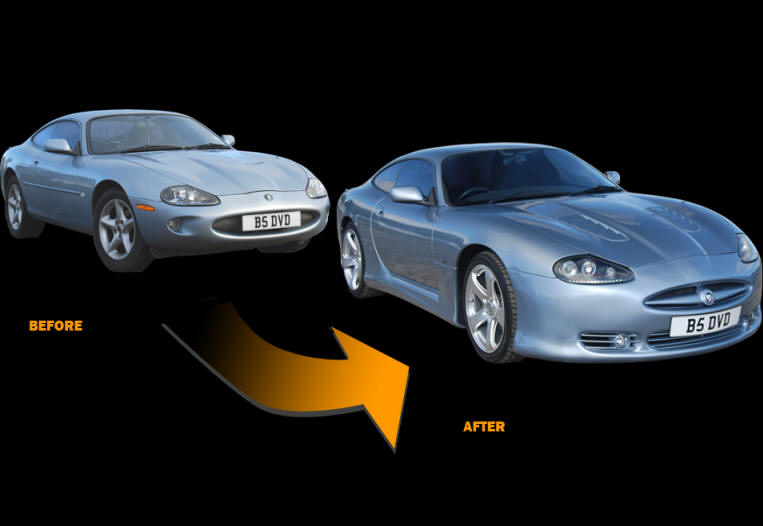 Jaguar body kit before and after upgrade